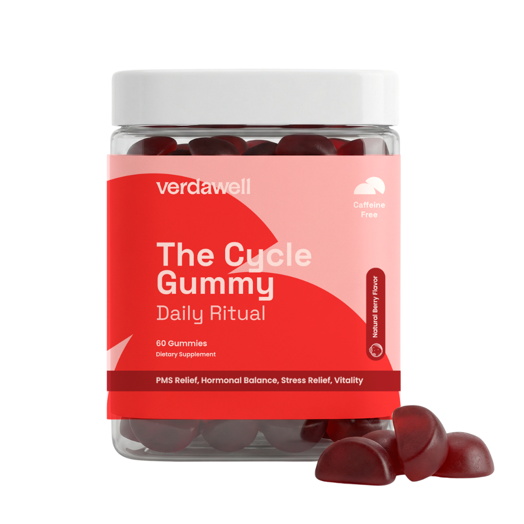 Verdawell The Cycle Gummy daily ritual gummies for PMS relief hormone balance mood support and cramp relief
